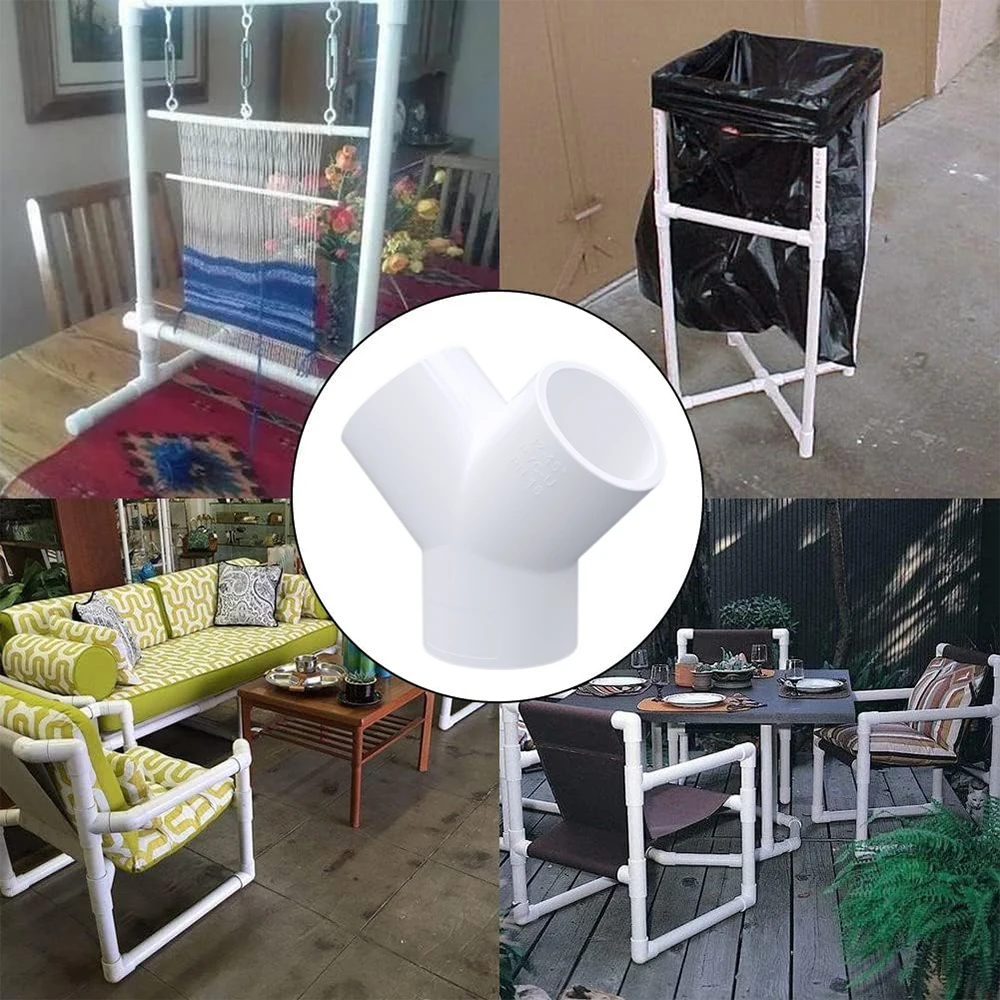 5PCS 3 Way Y Shaped PVC Connector 20/25/32/40/50mm Furniture Garden Irrigation System Parts Aquarium Fish Tank Pipe Tube Adapter