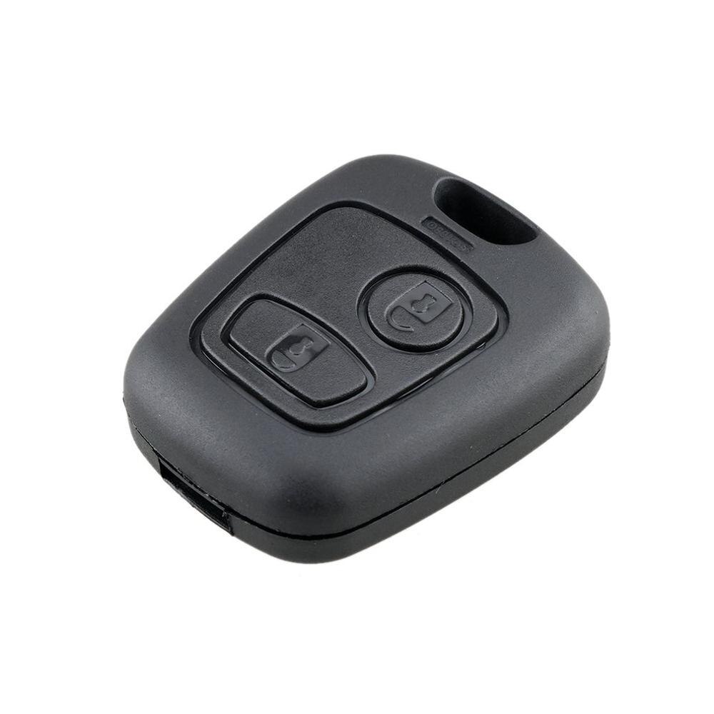 2Pc Lightweight Suitable for Peugeot 2-button Straight Car Key Shell 206 Mouth Without Embryo