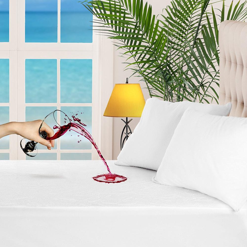 Glad Waterdichte Matras Protector Cover Voor Bedplassen Hypoallergeen Protector Pad Anti Mijten Bed Cover Voor Matras Topper