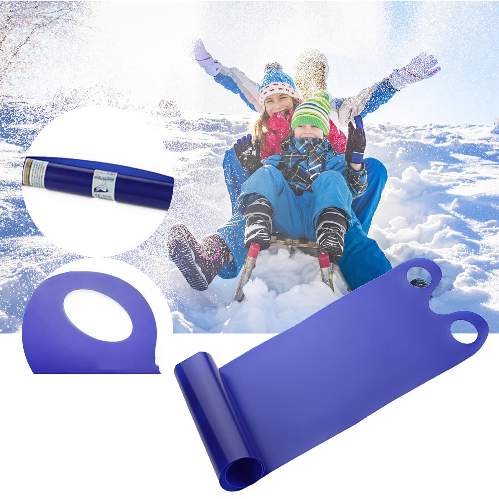 40 # neve trenó board ao ar livre inverno plástico placas de esqui snowboard trenó luge para o miúdo inverno esporte engrossar trenó placa de esqui: Default Title