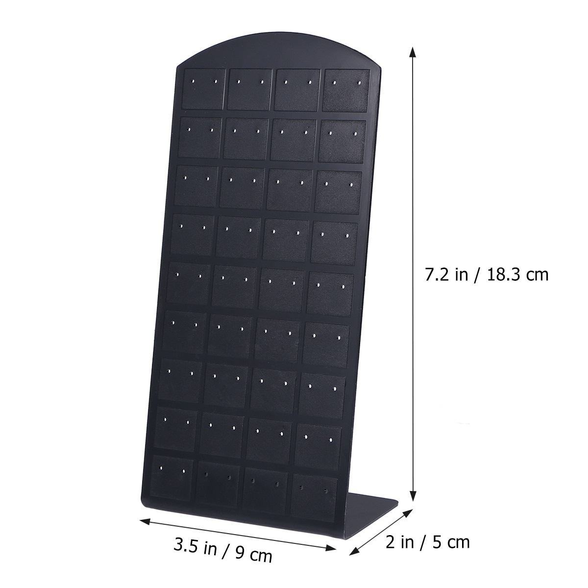 72 Gaten Oorbel Houder Ear Stud Sieraden Stand Display Stand Showcase (Zwart)
