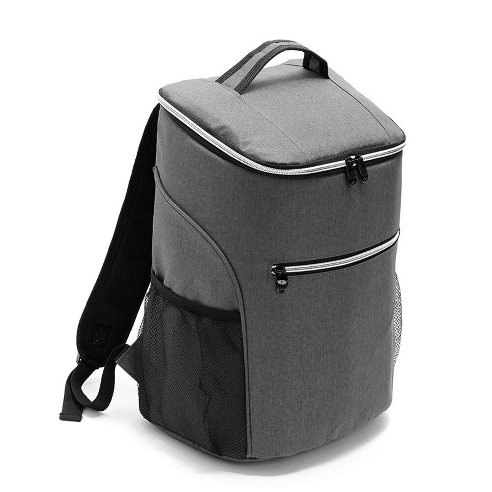 Acessórios transportar saco de almoço de viagem térmica piquenique grande capacidade fresco ao ar livre oxford pano cooler mochila armazenamento alimentos engrossar: Grey