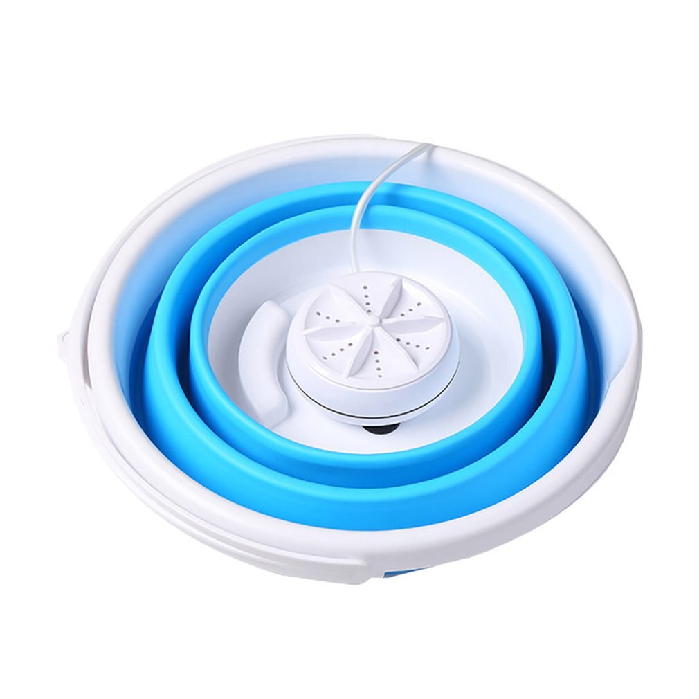 5/10L Draagbare Wasmachine, Mini Ultrasone Turbo Automatische Elektrische Roller Wasserij Washer Apparatuur Voor Reis: blue / 10L