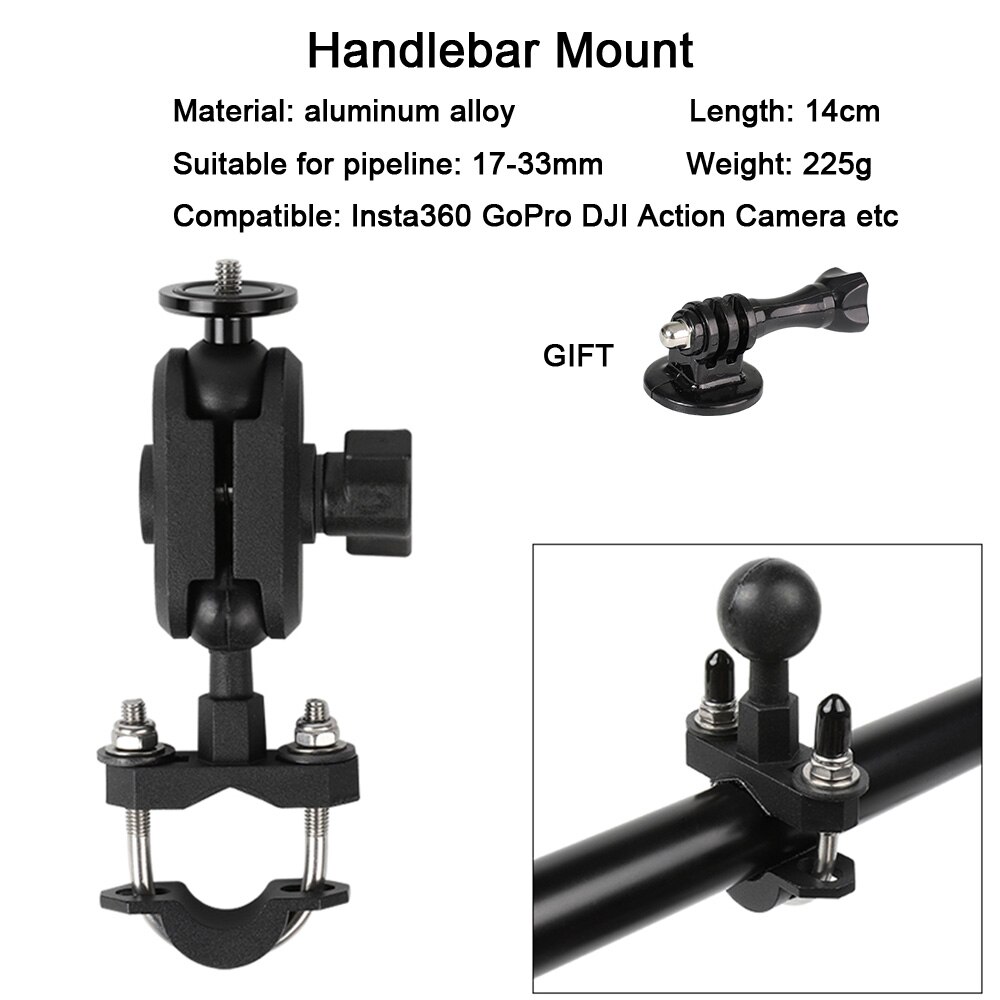 Accessories for Insta360 One X X2 Panoramic Camera Screw Adapter Bike Mount Holder Clip Selfie Stick Strap Case: Bike Mount