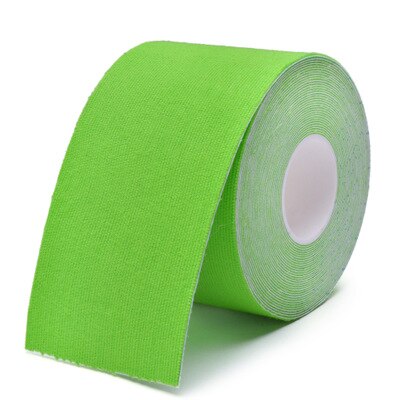 5cm*5cm kinesiologi tap sportsbandage elastisk bandage knæalbuebeskytter muskelbandage atletisk sportsbånd ruller: Grøn