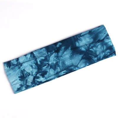 1pcs 2 inch Tie Dye Cheetah Forest Tree Chevron Zebra Cotton Stretch Headbands Sports Girl Hair Bands Bandage Gum Turban Bandana: 01