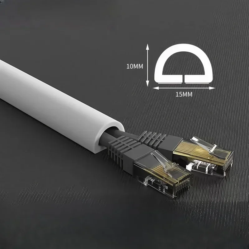 1 STÜCK 2 m/78,74 Zoll Flexible Bodenkabelaufdeckung Gummikabel Selbstklebender Wandkabelversteck Internet Drahtkanal Kanalschlitz Kabelverwaltigung: Klar