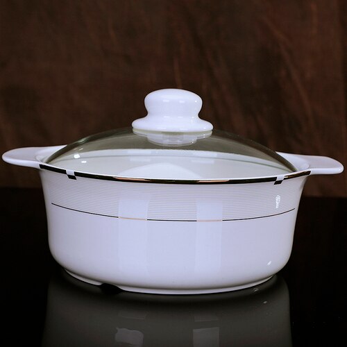 Olla grande de cerámica para sopa, cazuela abierta y recta para quemar fuego, olla de cerámica para estofado, cacerola para restaurante, sopa: Borgoña