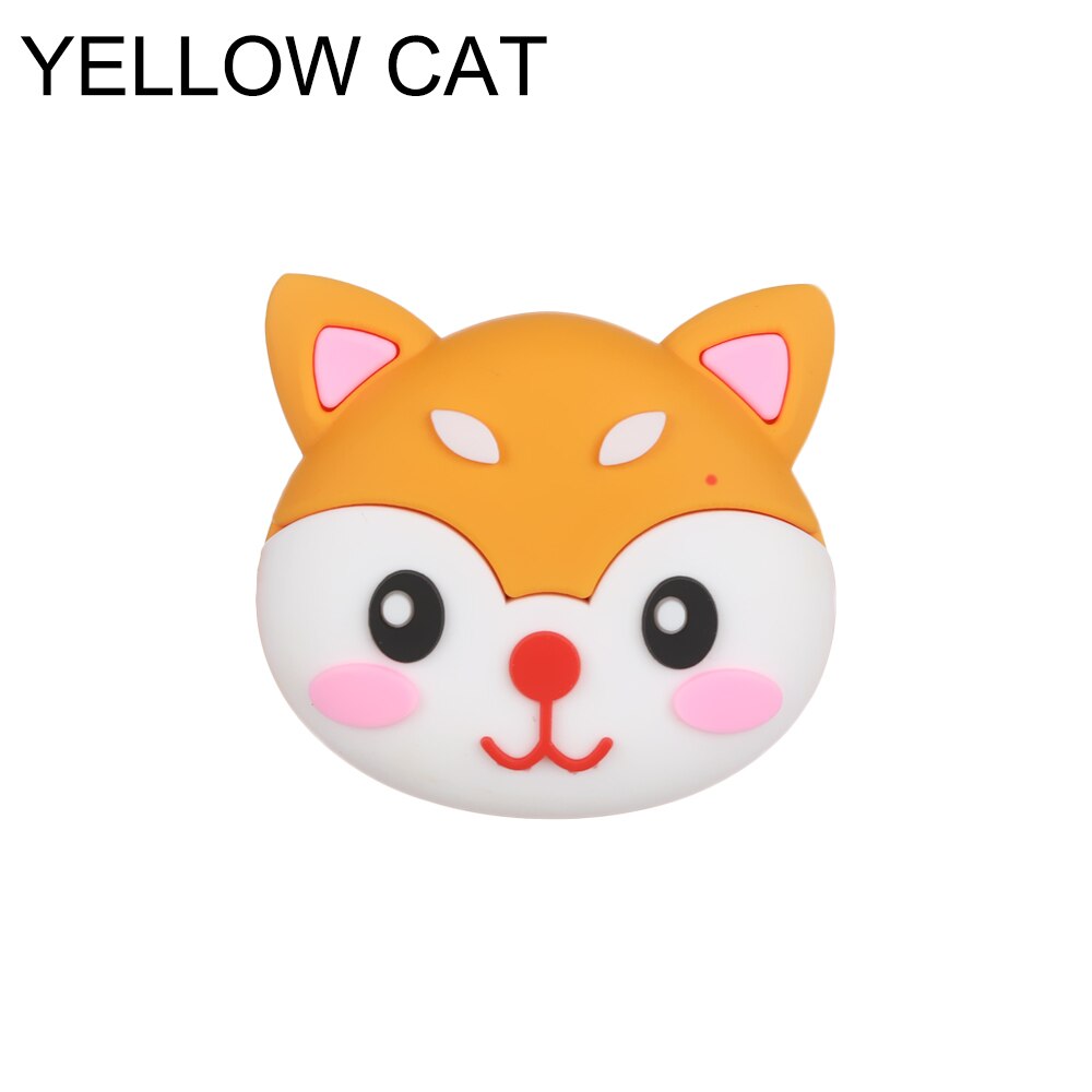 Anti-collision Stickers Pad Cartoon Wall Back Door Handle Stopper Door Lock Mute Shock Rubber Pad Child Safety Handle Bumper: yellow cat