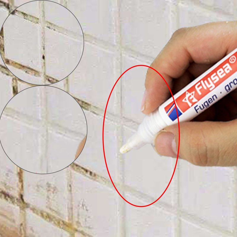 1Pcs Tile Grout Marker Repair Pen Tile Refill Grout Pen Waterproof Mouldproof Filling Agents Wall Porcelain Bathroom Cleaner